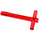 LEGO Rouge transparent Lightsaber avec Traverser Barre (21699 / 37813)