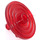 LEGO Transparent Red Minifig Shield Round (3876)