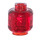 LEGO Transparent Red Minifigure Head (Recessed Solid Stud) (3274 / 3626)