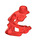 LEGO Transparentes Rot Minifigure Visier (22400 / 29344)