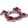 LEGO Transparent Red Ninjago Spinner Crown with Intertwined Snakes and Black and White Scales (10474)