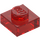 LEGO Transparent Red Plate 1 x 1 (3024 / 30008)