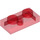 LEGO Transparentes Rot Platte 1 x 2 (3023 / 28653)