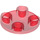 LEGO Transparant rood Plaat 2 x 2 Rond met Afgerond Onderkant (2654 / 28558)