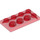 LEGO Transparent Red Plate 2 x 4 (3020)