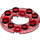 LEGO Transparent Red Plate 4 x 4 Round with Cutout (11833 / 28620)