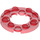 LEGO Transparent Red Plate 4 x 4 Round with Cutout (11833 / 28620)