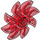LEGO Rouge transparent Propellor 8 Lame 5 Diameter (41530 / 60591)