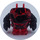 LEGO Transparent Red Rock Monster Body with Gray with Arms