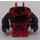 LEGO Transparent Red Rock Monster Body with Gray with Arms