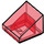 LEGO Transparentes Rot Steigung 1 x 1 (31°) (50746 / 54200)