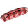 LEGO Transparent Red Slope 1 x 4 Curved with Sloped Ends and Two Top Studs (40996)