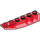 LEGO Transparant rood Helling 1 x 6 Gebogen Omgekeerd (41763 / 42023)