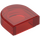 LEGO Transparent Red Tile 1 x 1 Half Oval (24246 / 35399)