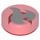 LEGO Rouge transparent Tuile 1 x 1 Rond avec Elves Feu Power Symbol (20301 / 98138)