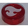 LEGO Transparant rood Tegel 1 x 1 Rond met Elves Brand Power Symbol (20301 / 98138)