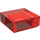 LEGO Transparant Rood Tegel 1 x 1 met groef (3070 / 30039)