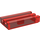 LEGO Transparentes Rot Fliese 1 x 2 Gitter (mit Bottom Groove) (2412 / 30244)