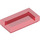 LEGO Transparentes Rot Fliese 1 x 2 mit Nut (3069 / 30070)