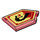 LEGO Transparent Red Tile 2 x 3 Pentagonal with Lava Dragon Power Shield (22385 / 24613)