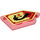 LEGO Transparentes Rot Fliese 2 x 3 Pentagonal mit Lava Drachen Power Schild (22385 / 24613)
