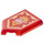 LEGO Transparent Red Tile 2 x 3 Pentagonal with Ninja Strike Power Shield (22385 / 29199)