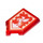 LEGO Transparentes Rot Fliese 2 x 3 Pentagonal mit Silber Pegasus Power Schild (22385 / 29092)