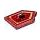 LEGO Rouge transparent Tuile 2 x 3 Pentagonal avec Wrecking Balle Power Bouclier (22385 / 29073)