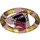 LEGO Transparent Red Treasure Ring with Gold Bands and Shark (88050)