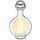 LEGO Transparent Round Bottom Flask with Transparent Orange