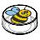 LEGO Transparent Tile 1 x 1 Round with Bee (35380 / 79139)