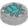 LEGO Transparent Tile 1 x 1 Round with Dark Turquoise Beetle (35380 / 109224)