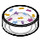 LEGO Transparent Tuile 1 x 1 Rond avec Sprinkles (35380 / 82846)