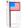 LEGO Transparent Tile 1 x 2 with American Flag on Pole with Groove (34957 / 78189)