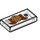 LEGO Transparant Tegel 1 x 2 met Cookies en Ruimte logo met groef (1462 / 3069)