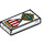 LEGO Transparent Tuile 1 x 2 avec Gold Traverser Medal avec Rouge et Blanc Ribbon avec rainure (3069 / 49368)