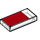 LEGO Transparent Fliese 1 x 2 mit rot Rectangle mit Nut (3069 / 78286)