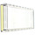 LEGO Transparent Windscreen 1 x 10 x 4 with Bright light yellow stripes Sticker (65735)