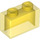 LEGO Transparent Yellow Brick 1 x 2 without Bottom Tube (3065 / 35743)