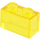 LEGO Transparent Yellow Brick 1 x 2 without Bottom Tube (3065 / 35743)