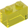 LEGO Transparent Yellow Brick 1 x 2 without Bottom Tube (3065 / 35743)