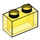 LEGO Transparant Geel Steen 1 x 2 zonder buis aan de onderzijde (3065 / 35743)