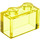 LEGO Transparent Yellow Brick 1 x 2 without Bottom Tube (3065 / 35743)