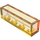 LEGO Transparent Yellow Brick 1 x 4 without Bottom Tubes (3066 / 35256)