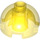 LEGO Transparent Yellow Brick 2 x 2 Round with Dome Top (Safety Stud, Axle Holder) (3262 / 30367)