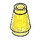 LEGO Transparentes Gelb Kegel 1 x 1 mit oberer Kante  (28701 / 59900)