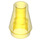 LEGO Transparent Yellow Cone 1 x 1 without Top Groove (4589 / 6188)