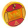 LEGO Transparent Yellow Dimensions Stand with Gryffindor Emblem and Deathly Hallows Symbol - Hermione Granger (18868 / 19981)