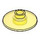 LEGO Transparent Yellow Dish 2 x 2 (4740 / 30063)