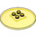 LEGO Transparent Yellow Dish 6 x 6 (Solid Studs) (35327 / 44375)